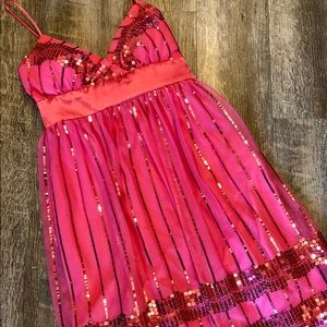 Josh & Jazz Pink Sequin Mini Dress Homecoming/Prom